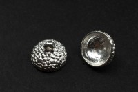 Концевик 15х11мм, внутренний диаметр 13мм, отверстие 2мм, цвет серебро, сплав металлов, 01-078, 2шт