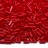 Бисер японский Miyuki Bugle стеклярус 3мм #0408 красный, непрозрачный, 10 грамм - Бисер японский Miyuki Bugle стеклярус 3мм #0408 красный, непрозрачный, 10 грамм