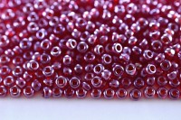 Бисер чешский PRECIOSA Граненый Шарлотта 8/0 96090 красный прозрачный, блестящий, около 10 грамм