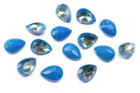 Кристалл Капля 10х7мм, цвет Aquamarine Premium, стекло, 26-283, 2шт