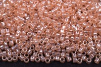 Бисер японский MIYUKI Delica цилиндр 11/0 DB-0106 розовый, прозрачный глянцевый, 5 грамм
