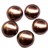 Glass Pearl Cabochon 14мм, цвет 70418 коричневый, 756-030, 5шт - Glass Pearl Cabochon 14мм, цвет 70418 коричневый, 756-030, 5шт
