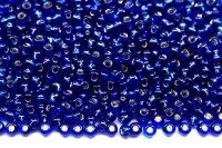 Бисер японский TOHO круглый 11/0 #2206C темная вода, серебряная линия внутри, 10 грамм