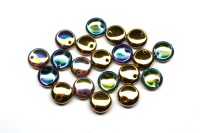 Бусины Lentils 6мм, отверстие 0,8мм, цвет 00030/98536 Crystal/Golden Rainbow, 725-026, 20шт