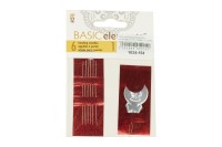 Иглы для бисера Beadsmith с нитковдевателем, размер 12, длина 50мм, простое ушко, сталь, 1034-154, 1 уп (6игл + 1 нитковдеватель)