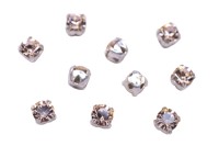 Шатоны Preciosa Maxima 3,2мм в оправе, цвет gold quartz DF/silver, 63-250, 10шт
