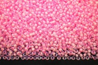 ОПТ Бисер чешский PRECIOSA круглый 10/0 38173 прозрачный, розовая линия внутри, 1 сорт, 500 грамм
