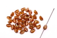 Бусины Pinch beads 5х3мм, отверстие 0,8мм, цвет 00030/29121 абрикосовый прозрачный, 755-039, 10г (около 117шт)