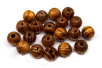 Бусины деревянные круглые 10х9мм, отверстие 4мм, цвет коричневый, 539-005, 10г (около 27шт)