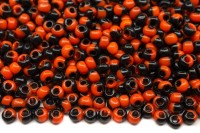 Бисер чешский PRECIOSA круглый 8/0 93750 красный/черный непрозрачный, 50г