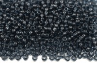 Бисер японский MIYUKI круглый 11/0 #2411 серый, прозрачный, 10 грамм