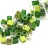 Бисер японский Miyuki Cube кубический 4мм #MIX03 зеленый, микс Evergreen, 10 грамм - Бисер японский Miyuki Cube кубический 4мм #MIX03 зеленый, микс Evergreen, 10 грамм