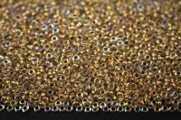 Бисер японский TOHO Demi Round 11/0 #0994 хрусталь радужный, золотая линия внутри, 5 грамм