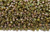 Бисер японский MIYUKI Delica цилиндр 11/0 DB-0133 оливковый, радужный непрозрачный, 5 грамм