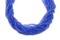 Бусина стеклянная Рондель 3,0х2,0мм, цвет голубой, прозрачная, 501-017, 20шт