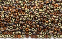 Бисер японский MIYUKI круглый 15/0 #55046 Black California Gold Rush, матовый непрозрачный, 10 грамм