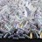 Бисер японский Miyuki Bugle стеклярус 3мм #0054 хрусталь, радужный прозрачный, 10 грамм - Бисер японский Miyuki Bugle стеклярус 3мм #0054 хрусталь, радужный прозрачный, 10 грамм