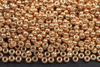 Бисер японский MIYUKI круглый 11/0 #1072L светлый бежевый, гальванизированный, 10 грамм