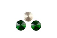 Кристалл Риволи 14мм, цвет зеленый, стекло, 26-160, 2шт
