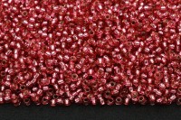 Бисер чешский PRECIOSA круглый 10/0 08298 малиновый, серебряная линия внутри, 1 сорт, 50г