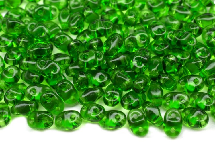 Бусины MiniDuo 2х4мм, отверстие 0,7мм, цвет 50050 зеленый прозрачный, 707-051, 5г (около 115шт) Бусины MiniDuo 2х4мм, отверстие 0,7мм, цвет 50050 зеленый прозрачный, 707-051, 5г (около 115шт)