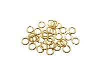 Кольца соединительные 4х0,7мм, разъёмные, латунь, позолота, 13-122, 1г (около 30шт)