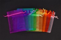 Сумочка из органзы подарочная 8х10см, ассорти цветов, 36-003, 1шт