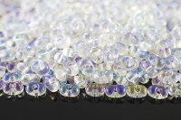 Бисер чешский PRECIOSA Фарфаль 3,2х6,5мм, 58205 прозрачный, радужный, 50г