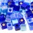 Бисер японский Miyuki Cube кубический 4мм #MIX02 оттенки синего, микс Blue tones, 10 грамм - Бисер японский Miyuki Cube кубический 4мм #MIX02 оттенки синего, микс Blue tones, 10 грамм