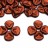 Бусины Rose Petal beads 8мм, отверстие 0,5мм, цвет 01750 медный металлик, 734-018, ~10г (~50шт) - Бусины Rose Petal beads 8мм, отверстие 0,5мм, цвет 01750 медный металлик, 734-018, ~10г (~50шт)