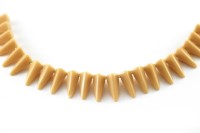 Бусины Villa beads 6х13мм, отверстие 0,8мм, цвет 13020 бежевый непрозрачный, 700-028,около 10г (около 23шт)