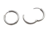 Серьги кольца Конго 19х19х4мм, латунь, родий, 21-528, 1 пара