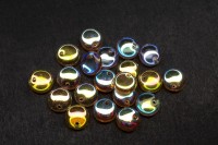 Бусины Lentils 6мм, отверстие 0,8мм, цвет 00030/98531 Crystal/Yellow Rainbow, 725-024, 20шт