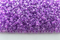 Бисер чешский PRECIOSA круглый 9/0 38128 прозрачный, сиреневая линия внутри, 50г