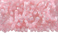 Бисер японский TOHO Cube кубический 1,5мм #0145 нежно-розовый, цейлон, 5 грамм