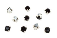 Шатоны Preciosa Maxima 3,2мм в оправе, цвет garnet DF/silver, 63-252, 10шт