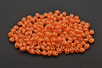 Бусины акриловые Дуо 6х5х3мм, отверстия 1мм, цвет оранжевый, 540-371, 10г (около 280шт)