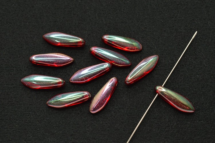 Бусины Dagger beads 16х5мм, отверстие 0,8мм, цвет 90080/29123 Red Apricot Medium, 736-153, 10шт Бусины Dagger beads 16х5мм, отверстие 0,8мм, цвет 90080/29123 Red Apricot Medium, 736-153, 10шт