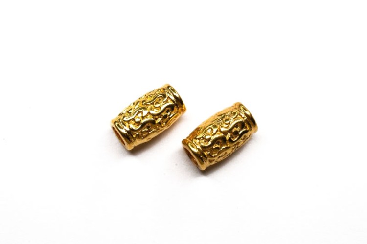 Бусина разделительная Трубочка 12х7мм, отверстие 4мм, цвет золото, сплав металлов, 24-021, 5шт Бусина разделительная Трубочка 12х7мм, отверстие 4мм, цвет золото, сплав металлов, 24-021, 5шт