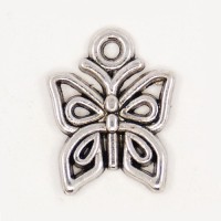 ОПТ Подвеска Бабочка 16,5х12х2мм, отверстие 1,5мм, цвет античное серебро, сплав металлов, опт-22-016, 20шт