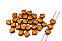Бусины GINKO 7,5х7,5мм, отверстие 0,8мм, цвет 00030/01740 золотой металлик матовый, 710-005, 10г (около 40шт)