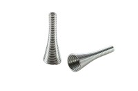 Концевик Гибкий Пружинка 27х9мм, внутренний диаметр 8мм, отверстие 2мм, цвет платина, железо, 01-114, 4шт