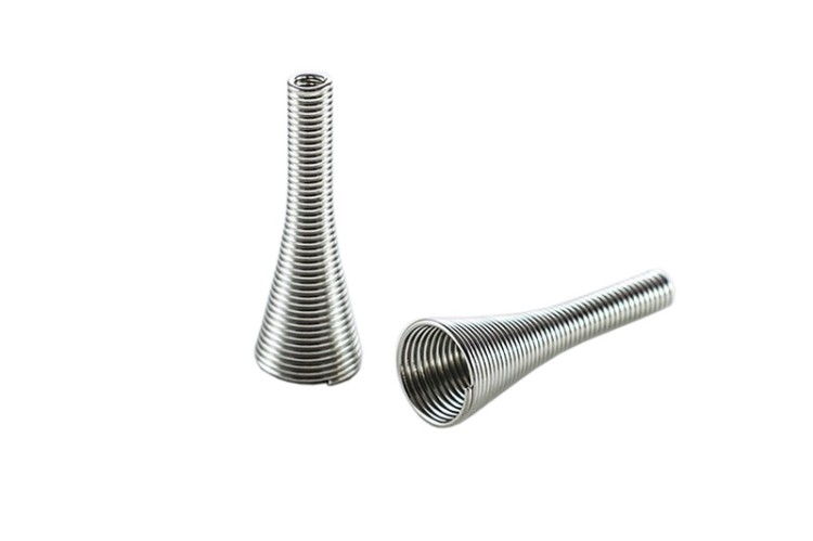 Концевик Гибкий Пружинка 27х9мм, внутренний диаметр 8мм, отверстие 2мм, цвет платина, железо, 01-114, 4шт Концевик Гибкий Пружинка 27х9мм, внутренний диаметр 8мм, отверстие 2мм, цвет платина, железо, 01-114, 4шт