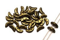 Бусины Crescent beads 10х3мм, цвет 0310-79080MJT Metallic Suede Gold, 708-068, 5г (около 40 шт)
