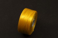 Нить для бисера S-Lon, размер D, цвет golden yellow, нейлон, 1030-407, катушка около 71м