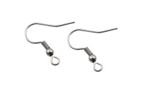 Швензы-крючки 20х19х3мм, отверстие 2мм, цвет стальной, хирургическая сталь, 21-059, 2 пары