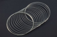 Проволока с памятью (мемори) для колье 115х1,0мм, цвет платина, 23-029, 5 витков