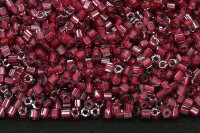 Бисер японский TOHO Hexagon шестиугольный 11/0 #1075 хрусталь/ягодное вино, окрашенный изнутри, 5 грамм