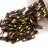 Бисер японский Miyuki Twisted Bugle 2,7х12мм #1285 темный аметист, античное золото, 10 грамм - Бисер японский Miyuki Twisted Bugle 2,7х12мм #1285 темный аметист, античное золото, 10 грамм