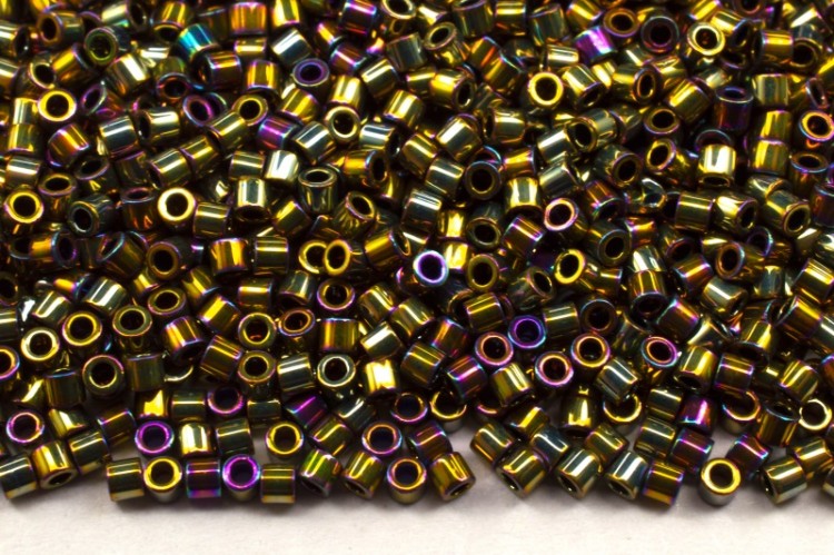 Бисер японский MIYUKI Delica цилиндр 15/0 DBS-0029 пурпурный/золотистый ирис, 5 грамм Бисер японский MIYUKI Delica цилиндр 15/0 DBS-0029 пурпурный/золотистый ирис, 5 грамм